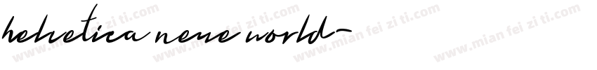 helvetica neue world字体转换